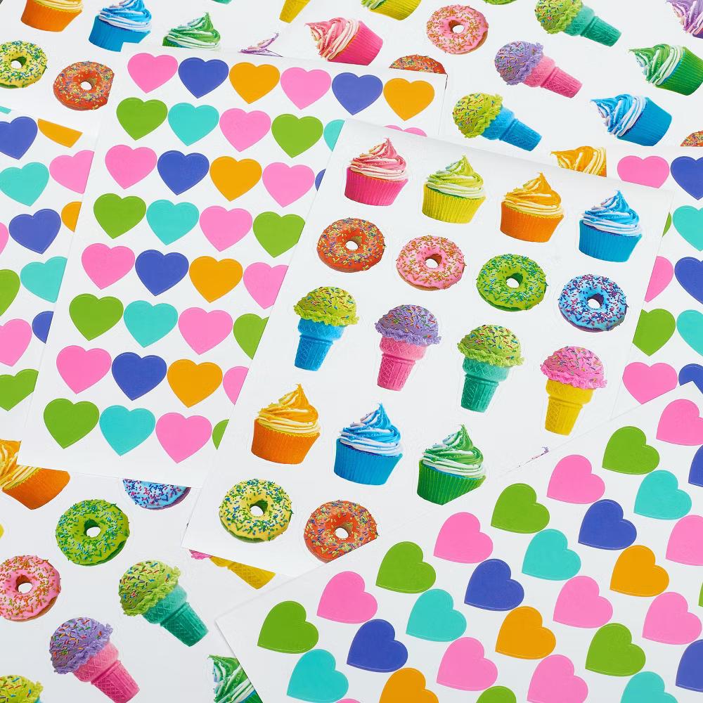 Colorful Neon Hearts and Sweet Treats Stickers 272ct - 4 Sheets - Image 5