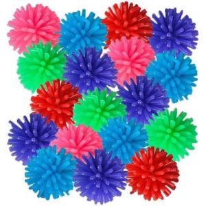 ArtCreativity 144-Pack Glow-in-the-Dark Spiky Sensory Balls for Kids – Soft Fidget Toys & Party Favors, 6 Vibrant Colors