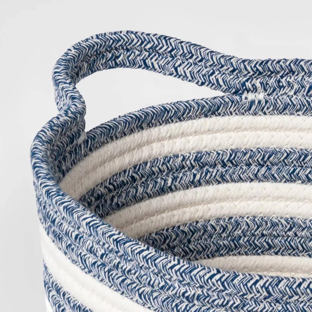 Striped Coiled Kids' Rope Basket - Image 4