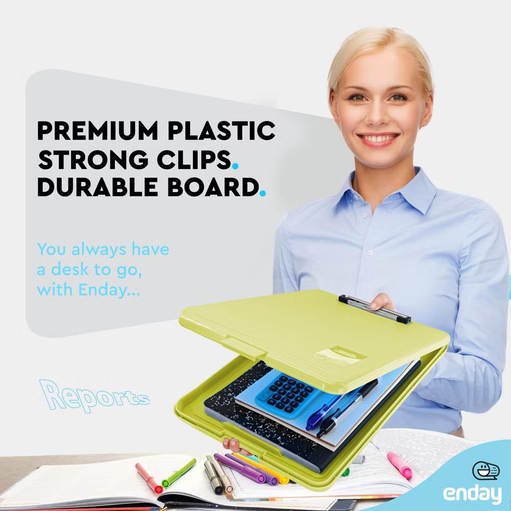 Clipboard with Storage, Letter Size Storage Clipboard with Compartments Case for Nurse Teachers Plastic Translucent Holds 100 Sheets - Image 21