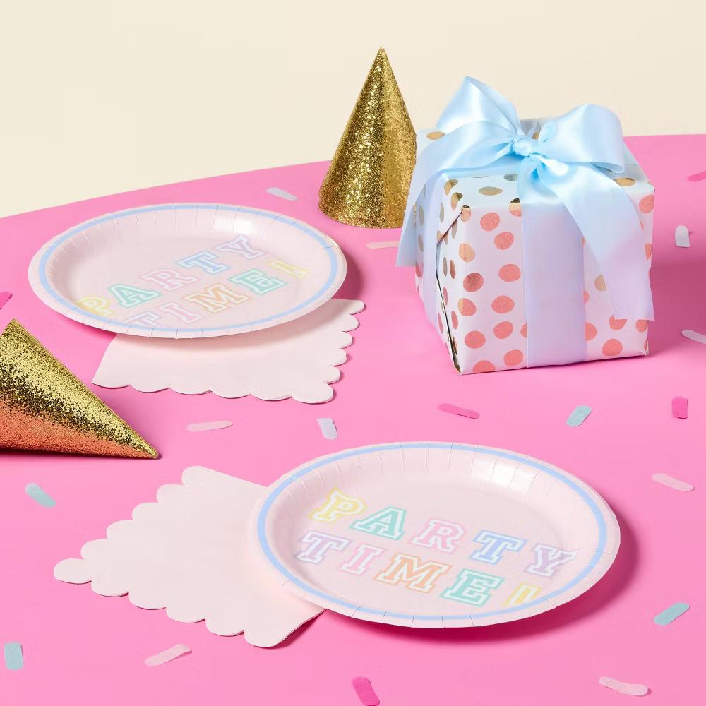 20ct "Party Time" Preppy Birthday Dinner Paper Plates- " - Image 3