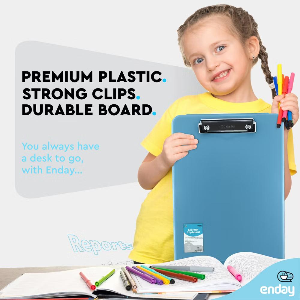 Clipboard with Storage, Letter Size Storage Clipboard with Compartments Case for Nurse Teachers Plastic Translucent Holds 100 Sheets - Image 14