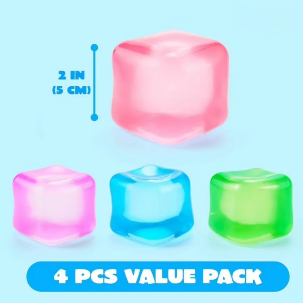 4 Pack Stress Cube, 2'' High Cube Fidget Toy, Stress Relief with Slow Rising Sensory Squishy Toys,Party Favors,Classroom Prizes for Boys Girls - Image 5