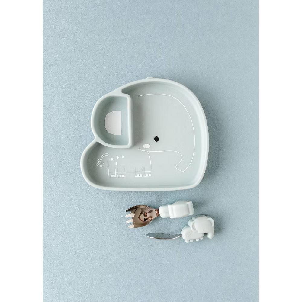 Loulou Lollipop Silicone Snack Plate - Elephant