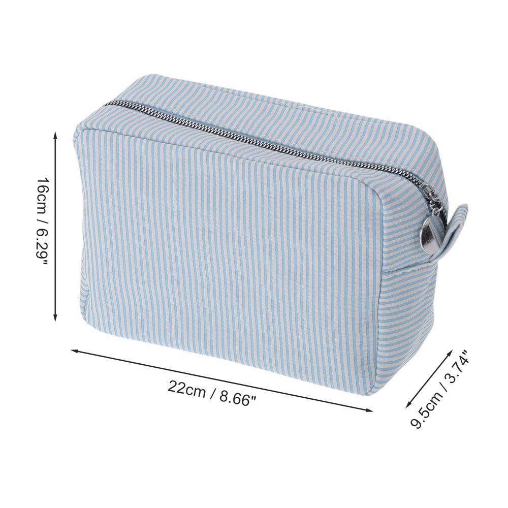 Large Striped Pattern Makeup Bag 1Pc - Image 13