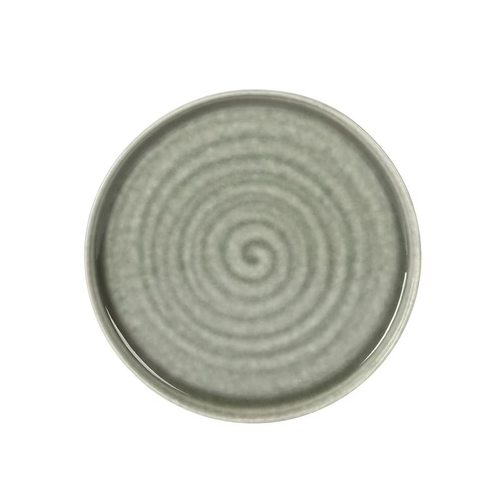 Eclipse Swirls Plates and Bowls Sets, 12-Piece Stoneware Dinnerware Sets, Reactive Glaze Dish Set - Image 7