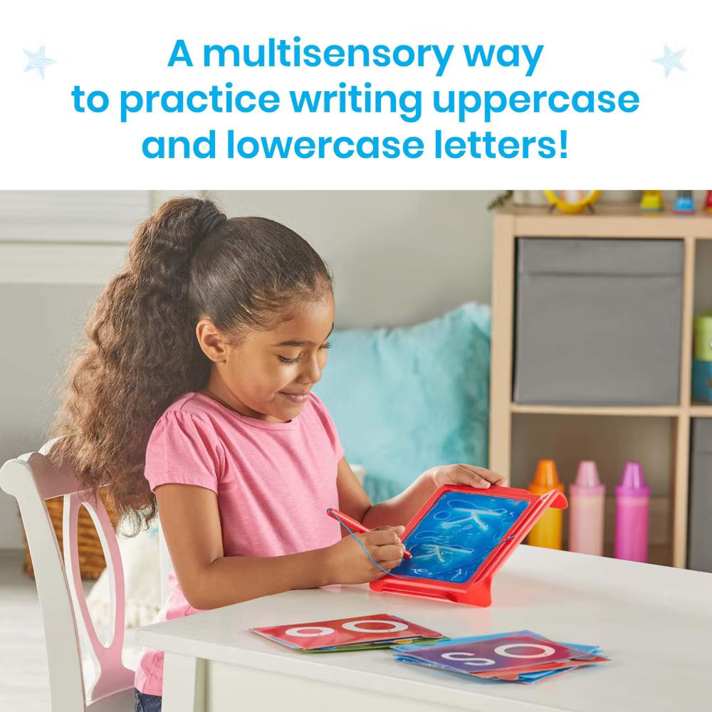 Hand2mind Letter Tracing Sensory Pad, 17 Piece Alphabet and Handwriting Toys for Kids, Back to School Must Have Supplies, Ages 3+ - Image 3