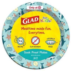 for kids' Happy Sea Creatures Disposable Paper Plates 8.5" - 24ct