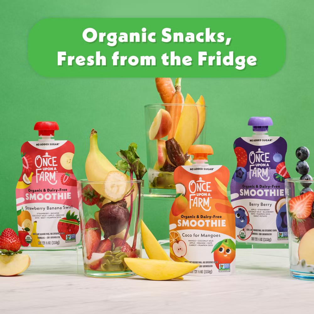 Go-Go Greens Organic Dairy-Free Kids' Smoothie - 4oz Pouch - Image 6