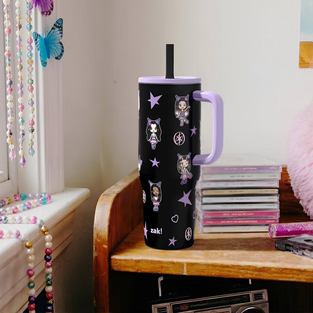 Kuromi x Katseye 30oz Straw Tumbler Black - Image 5