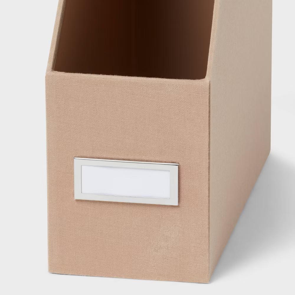 Canvas Magazine Holder Light Brown - Desk & Office Organization, Polyester Canvas - Image 2
