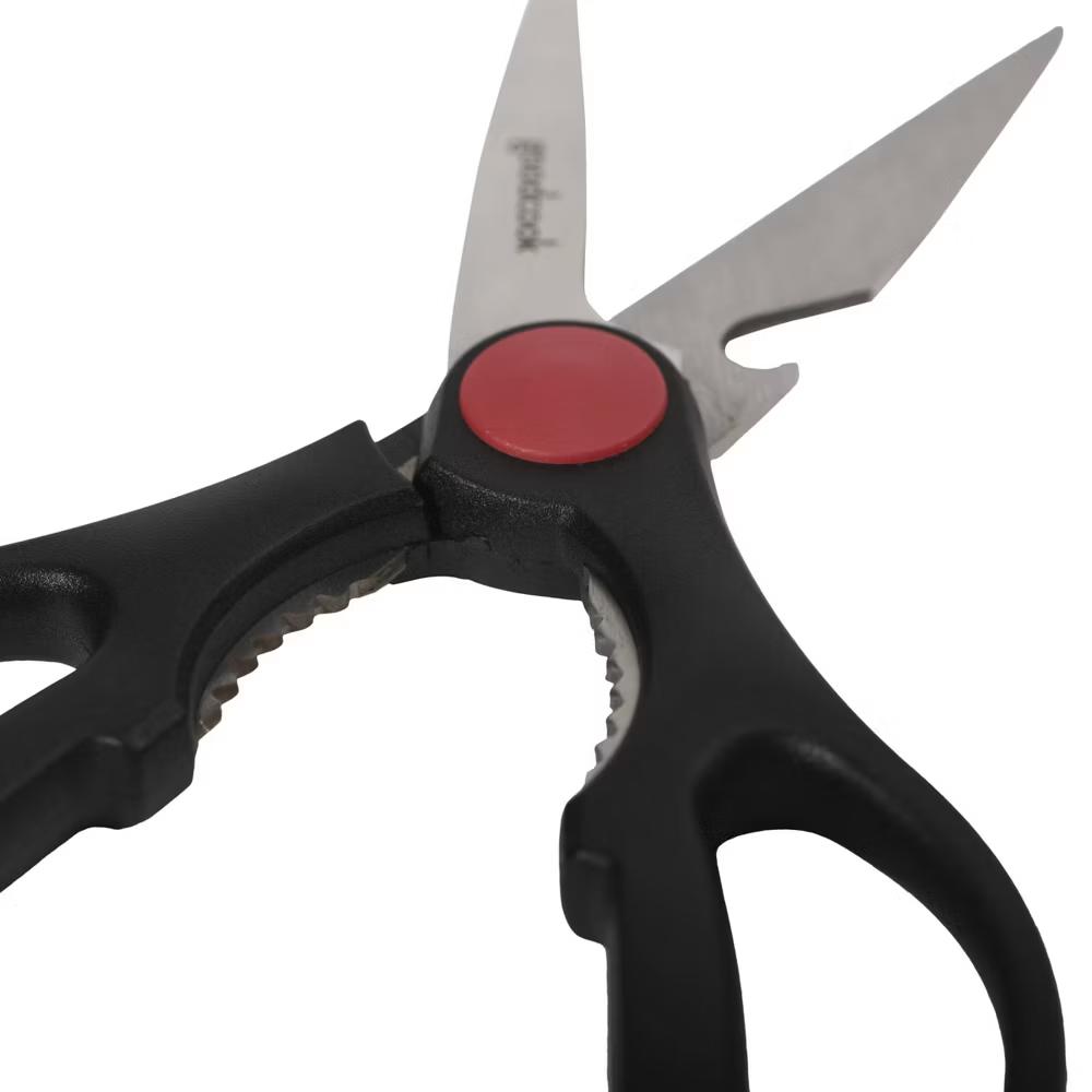 Ready Utility Kitchen Shears: Stainless Steel & Plastic, Hand Wash, Kitchen Gadgets, Black & Red - Image 5