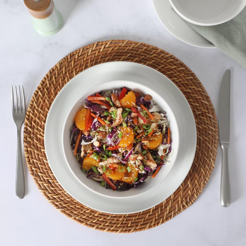 Martha Stewart Selma Chip & Scratch Resistant Dinnerware Set, Plates and Bowls Dishes Set - Image 6