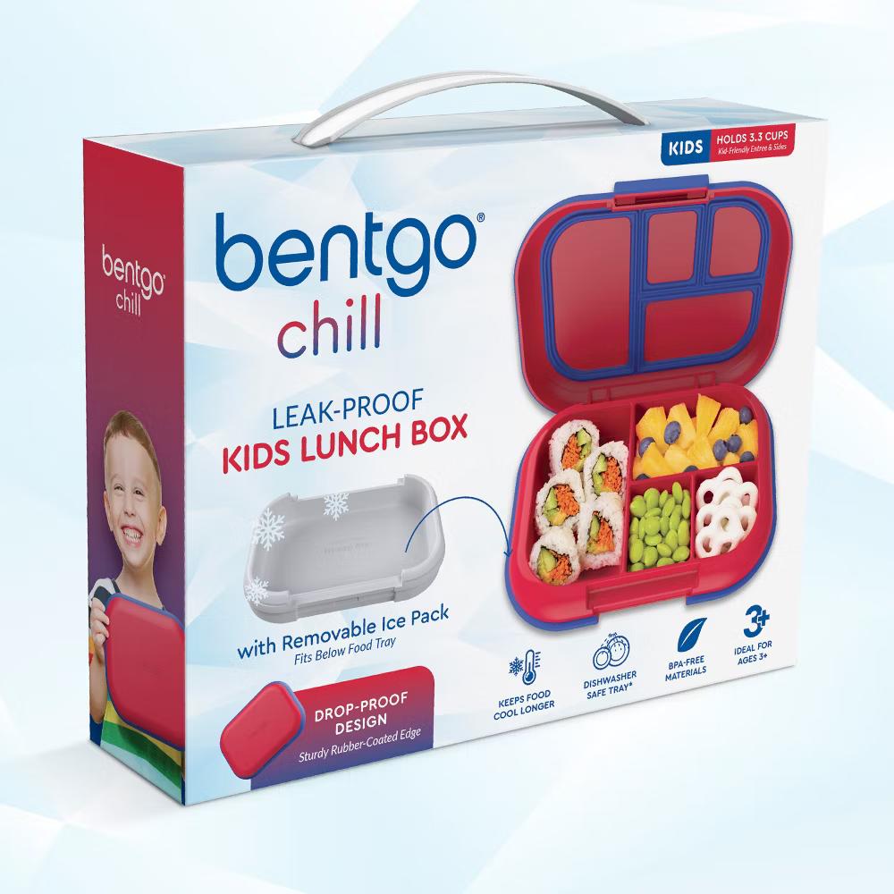 Kids' Chill Lunch Box, Bento-Style Solution, 4 Compartments & Removable Ice Pack - Image 12