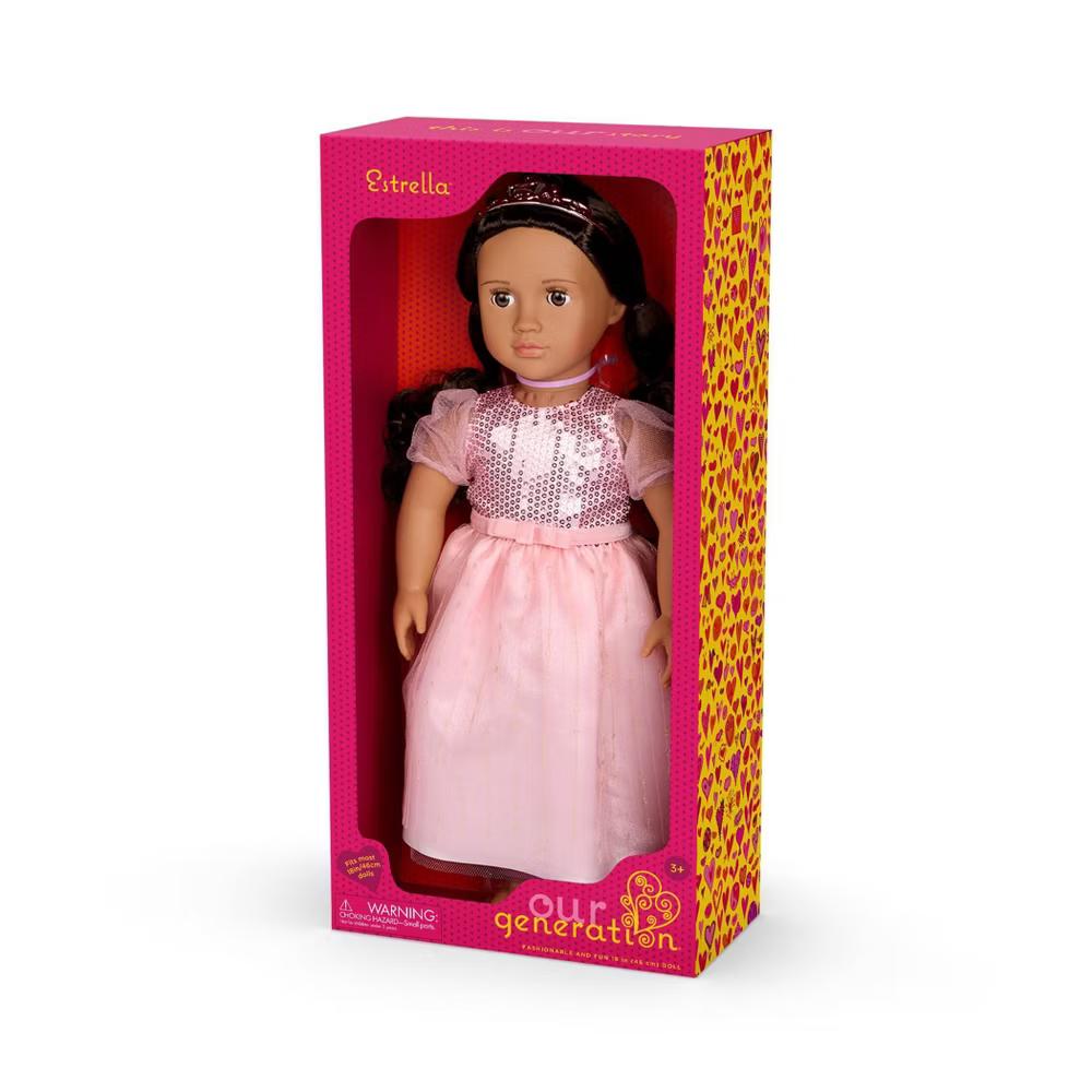 Estrella 18" Doll with Pink Gown & Tiara - Image 4