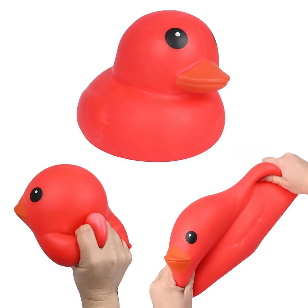 Squeeezy Red Duck Fidget Toy - Image 3