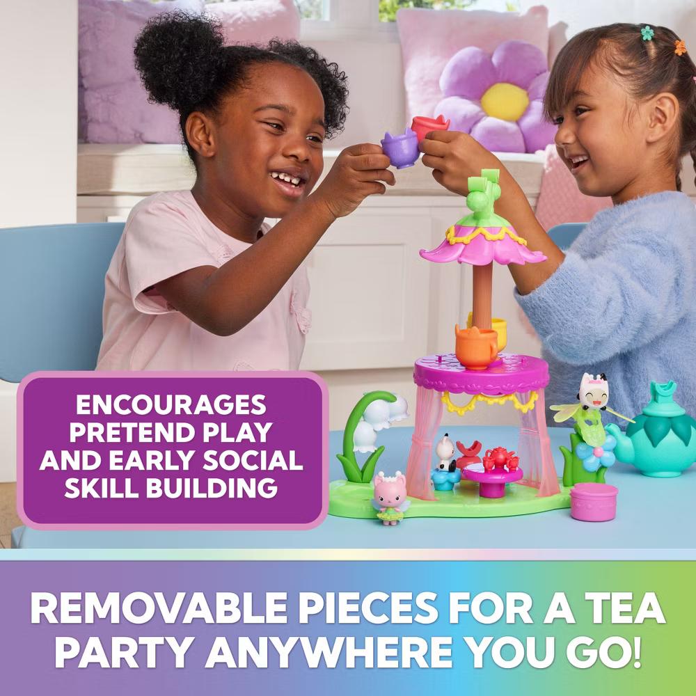 Gabby's Dollhouse Fairylandia Flutter-riffic Tea Party Playset - Image 6
