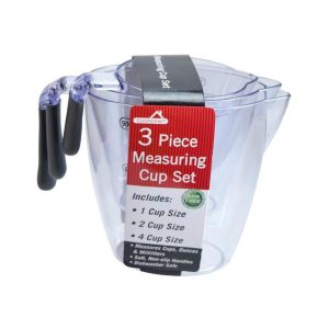 3 Piece Measuring Cup Set, Soft Non-Slip Handles, BPA Free