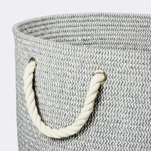 Large Round Coiled Rope Basket - Storage And Organization, Circular Shape, Modern Decor Style