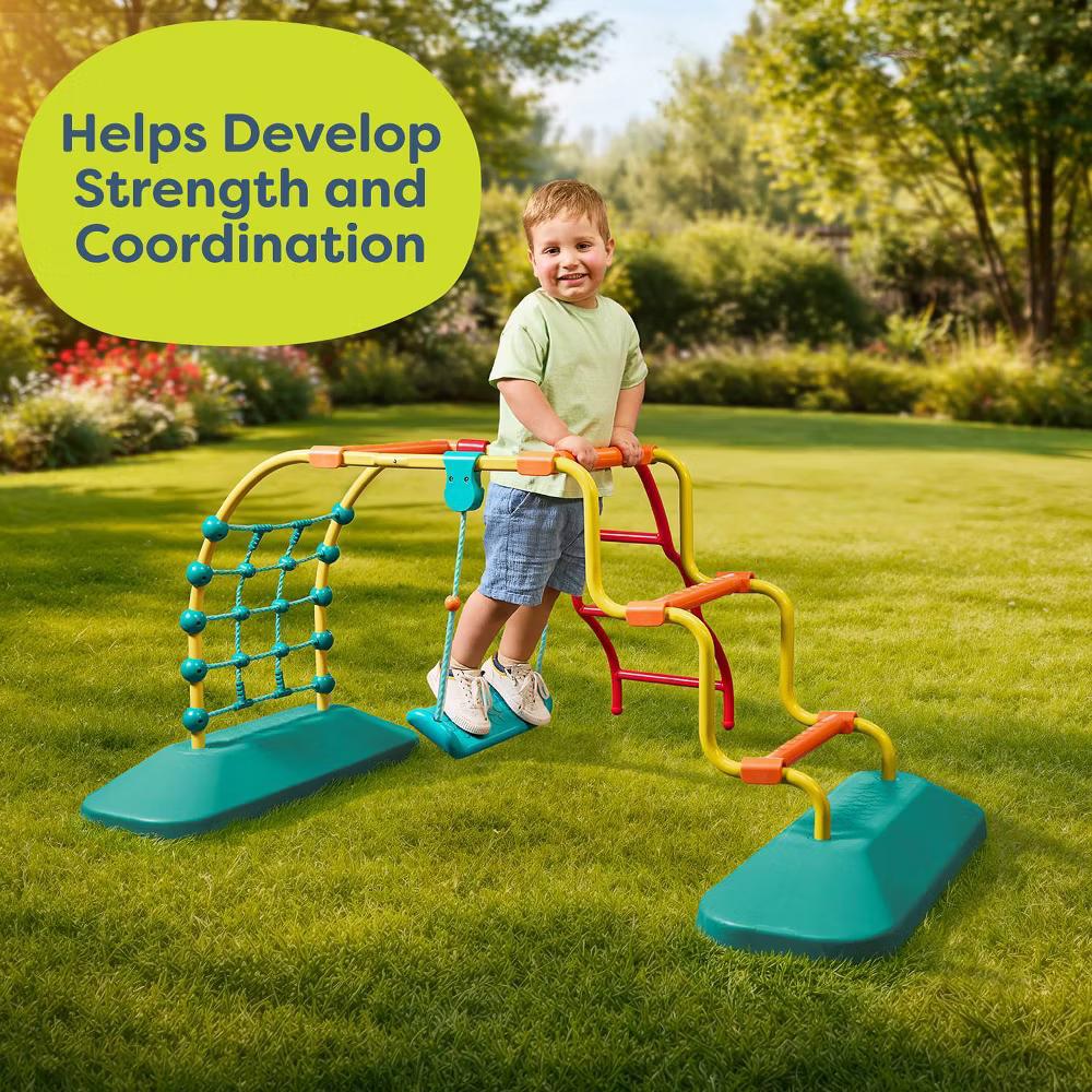 WonderGym Climbing Set - Indoor/Outdoor Jungle Gym with Standing Swing - Image 7