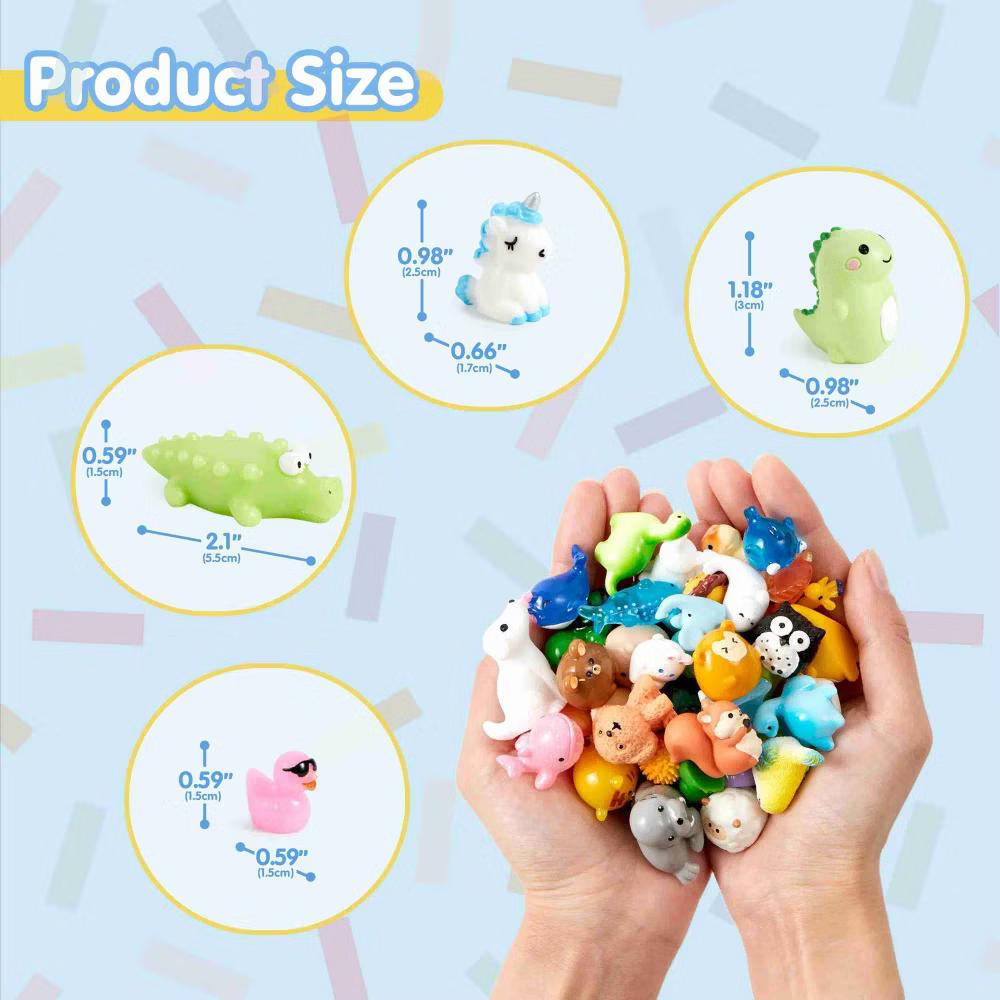 50Pcs Mini Resin Animals Tiny Figures Cute DIY Miniature Scenes, Fairy Dollhouse Garden Accessories, Slime Tabletop Party Favors Stuffers Gifts - Image 5