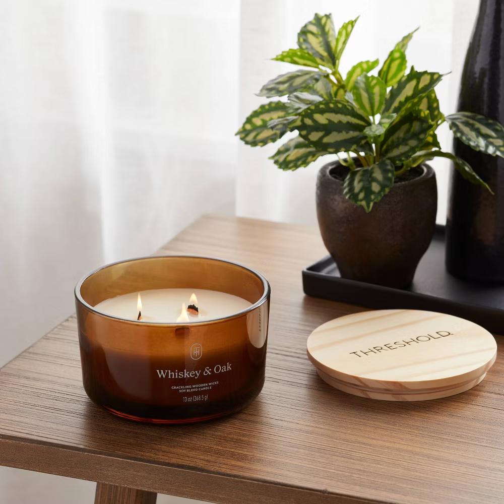 Glass Wooden Wick Jar Candle - Image 85