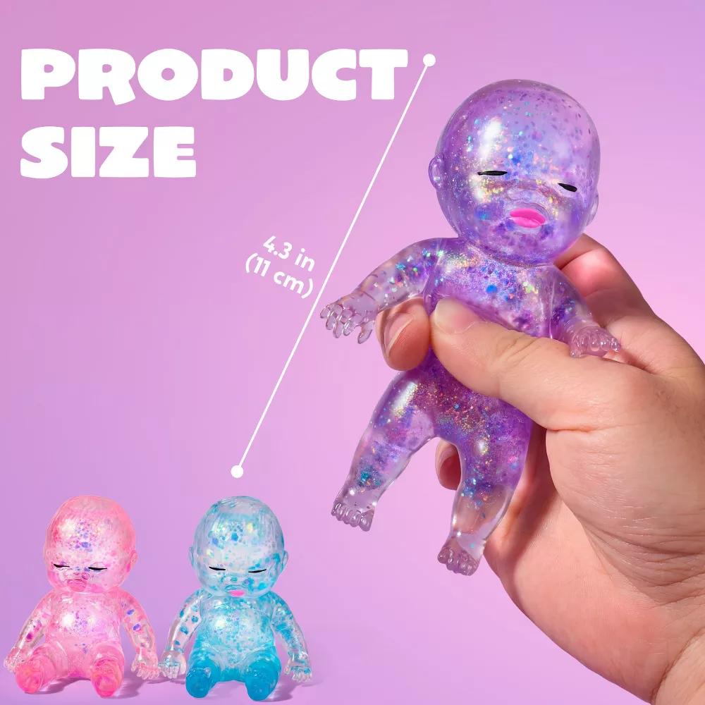 3PCS Small Baby Stress Relief Toy, 4.3''Glitter Squishy Slow Rising Toy for Kids & Adults,Soft Squeeze Fidget Sensory Toy for Gift, Party Favors - Image 6