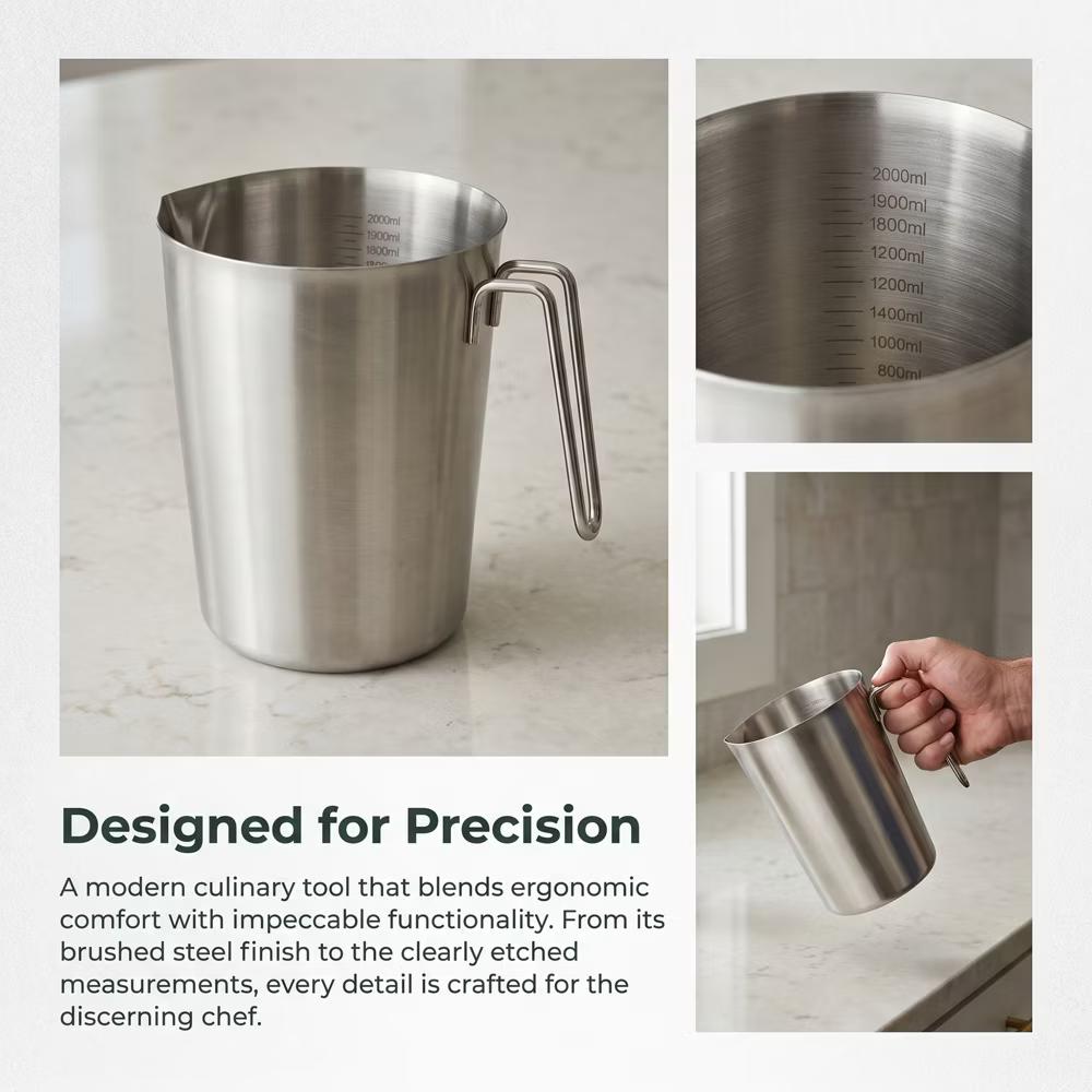 Measuring Cup, Liquid Stainless Steel Measuring Cup for Kitchen Use, Ideal for Measuring Ingredients Precisely - Image 27