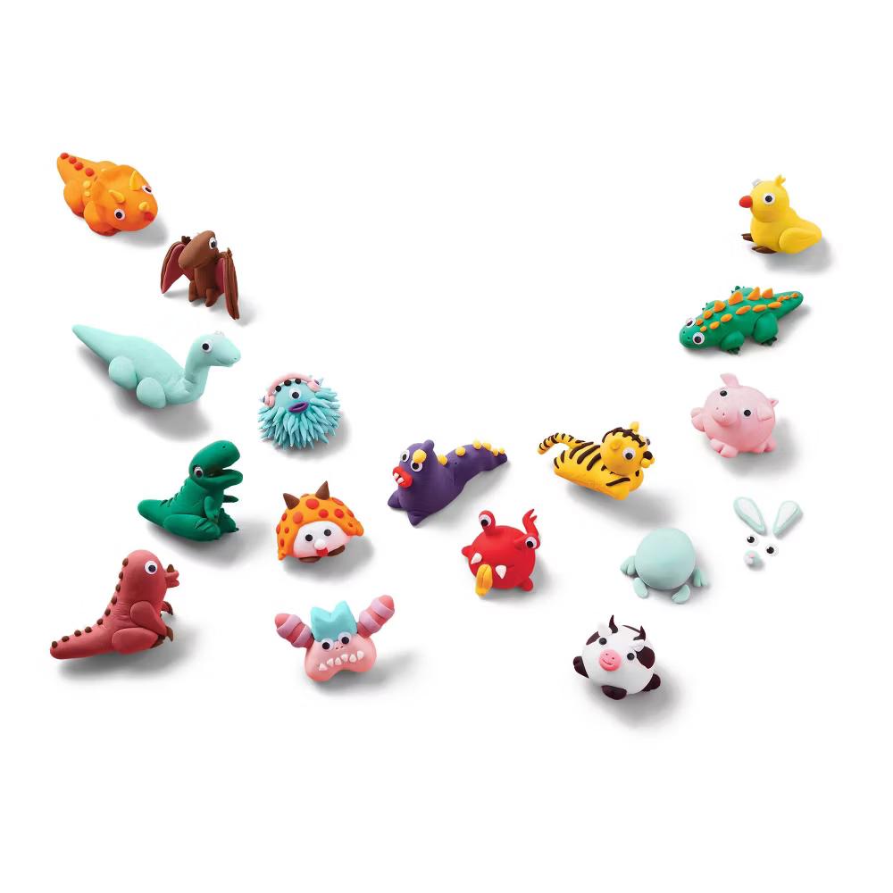 Clay Character Plastic Bucket Kit - DIY Art Kit for Kids, Includes Clay, Tools, Ages 4+