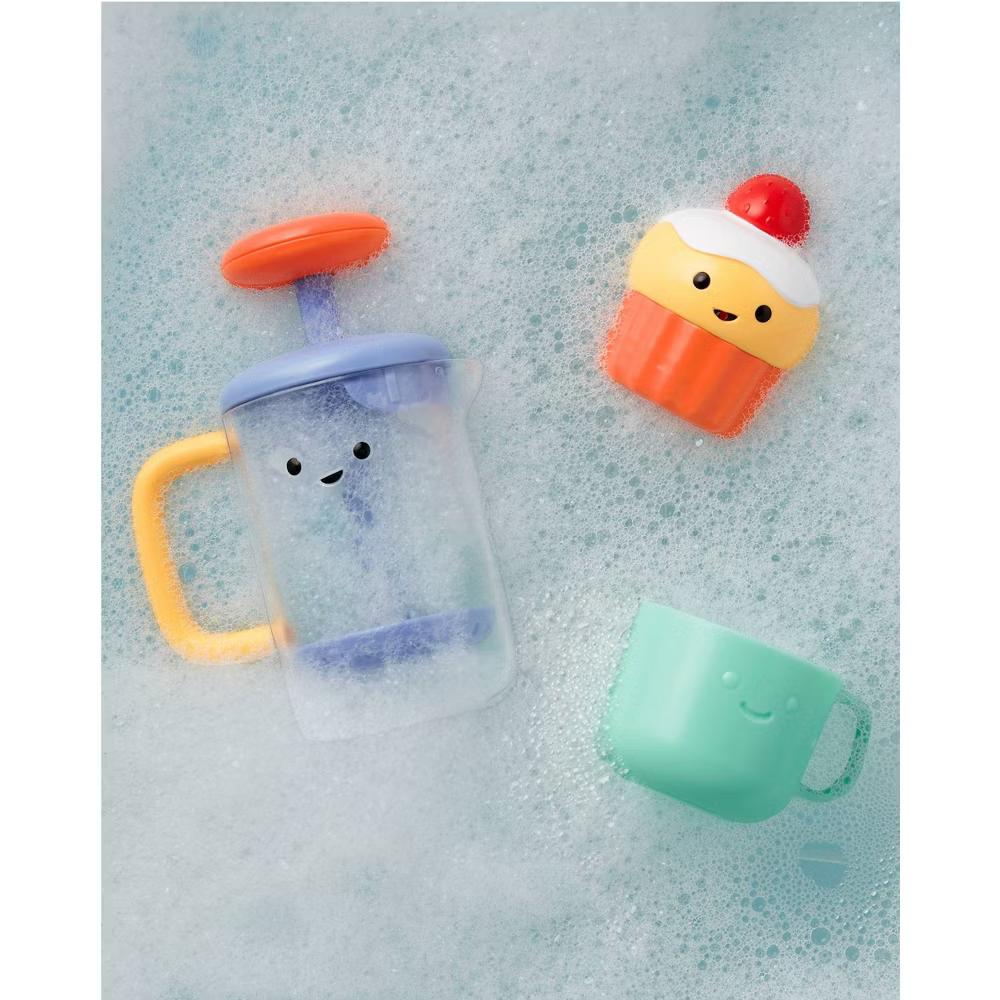 Tub-to-Table Sensory Development Baby Bath Toy Set - Cafe Bubble & Foam: Emotional Development, 3 Pieces - Image 3