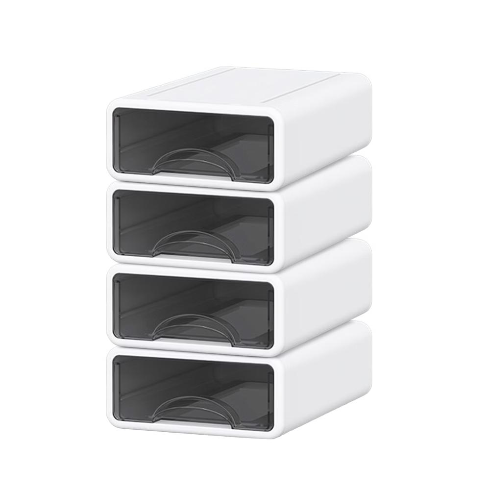 Stackable Storage Drawer with Dividers, Transparent PP Material Desktop Organizer, Durable Thickened Storage Container - Image 47