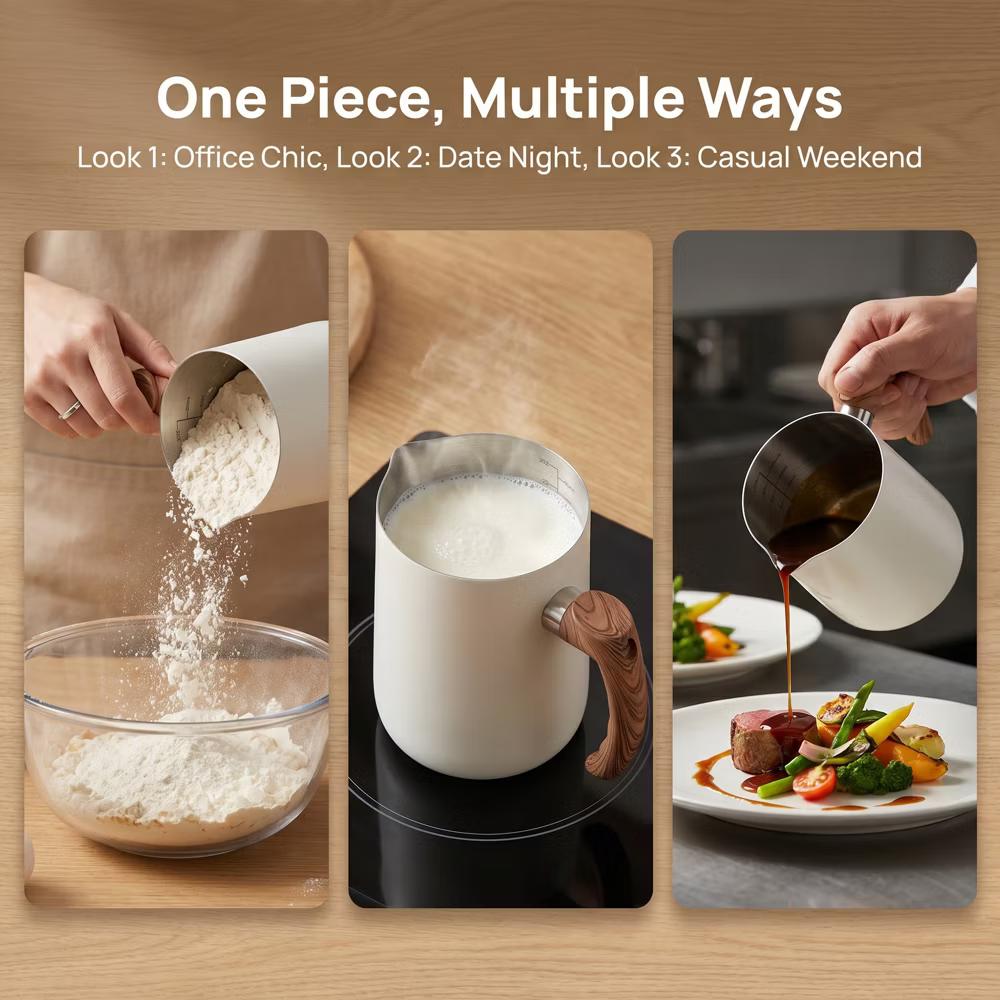 Measuring Cup, 1 Cup Stainless Steel Measuring Cup for Accurate Kitchen Work, Like Baking or Meal Prep - Image 11