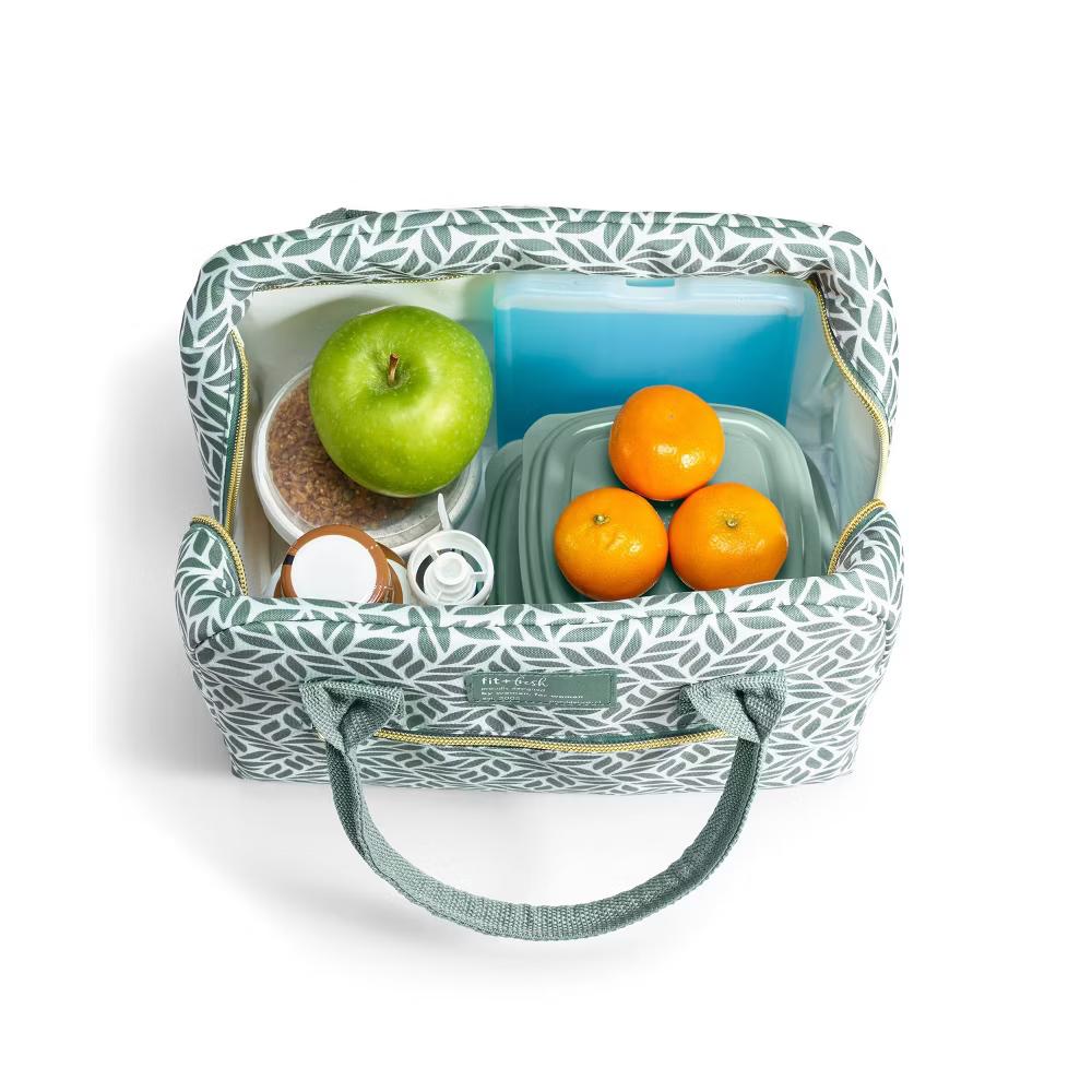 Bloomington Lunch Bag - Sage Tesselating Geo: Insulated Lunchbox Set - Image 4
