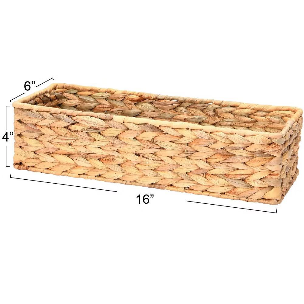 Handwoven Seagrass Rectangular Storage Basket - Image 17
