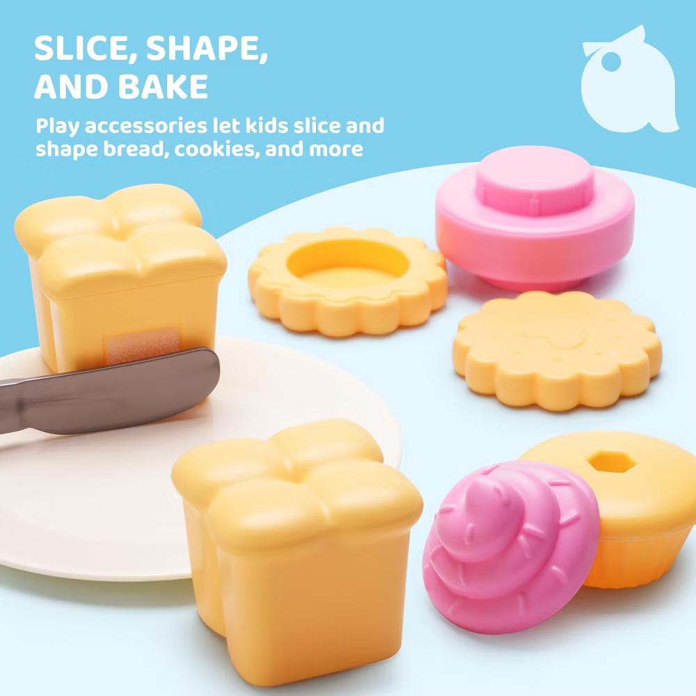 16Pcs Whisk n' Bake Bakery Mixer Playset, Pretend Play Kitchen Toys for Girls Boys, Easter Birthday Gift for Kids 3 4 5 6 Years Old - Image 7