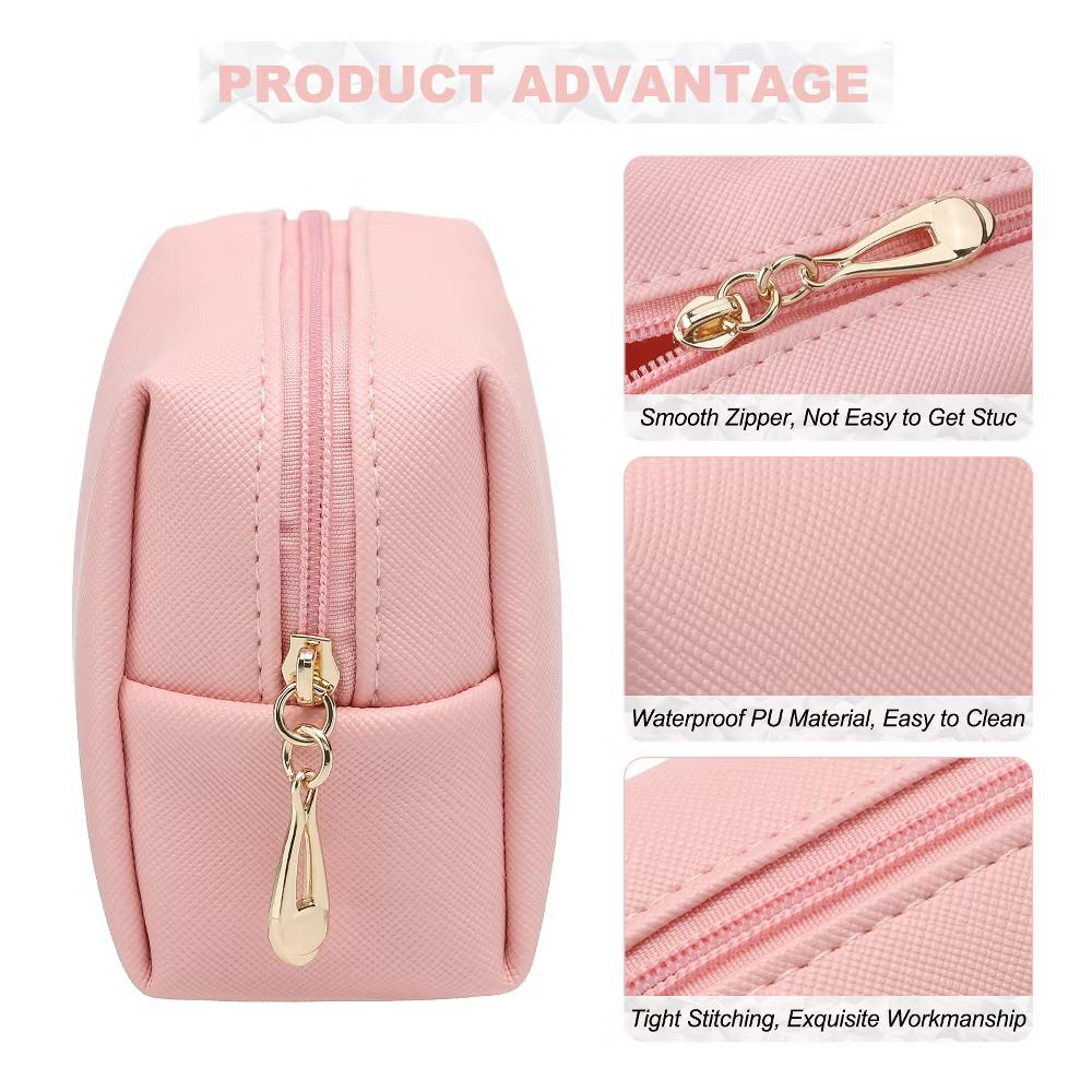 PU Waterproof Cute Preppy Travel Toiletry Mini Makeup Bag 4" x 3" - Image 41