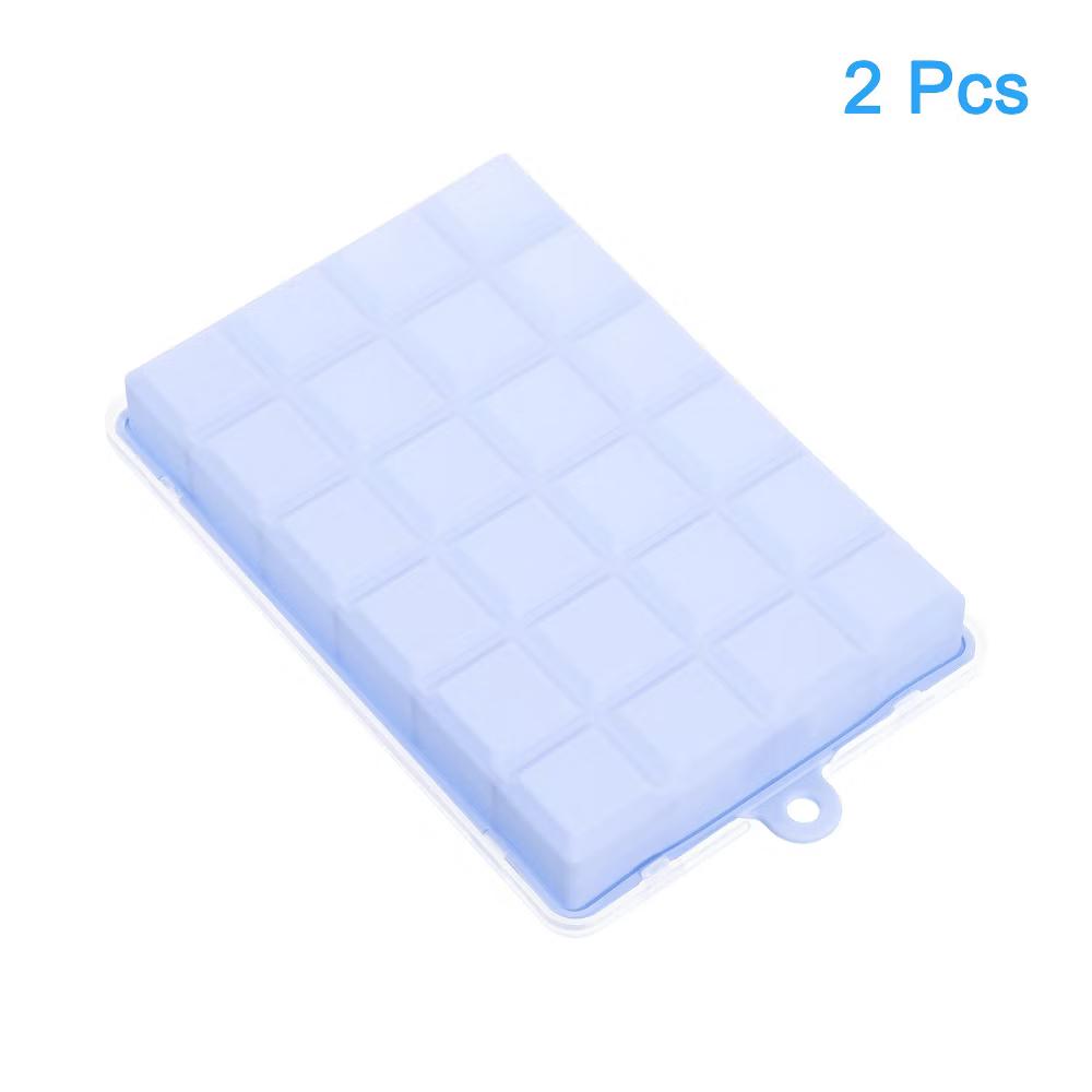 Square Silicone Ice Cube Tray with Lid for Freezer 24 Cube Per Trays 2 Pcs - Image 5