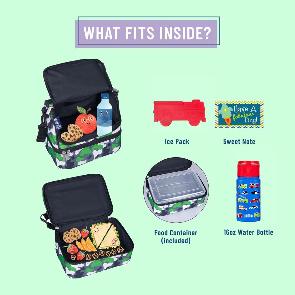 Wildkin Two Compartment Insulated Lunch Bag for Kids – School & Travel Ready - Image 40