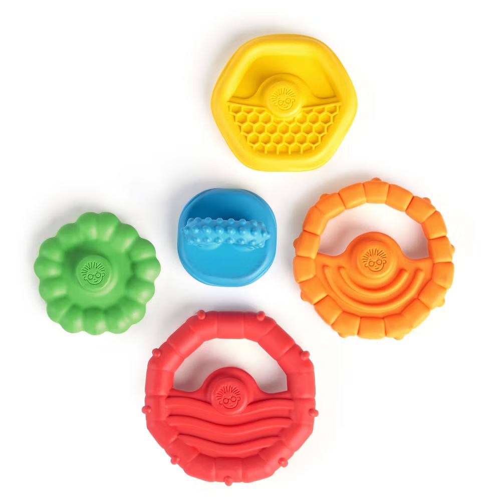 Baby Einstein Stack & Teethe Multi-Textured Teether Toy: BPA-Free, Multiple Activities, Sensory Development - Image 9