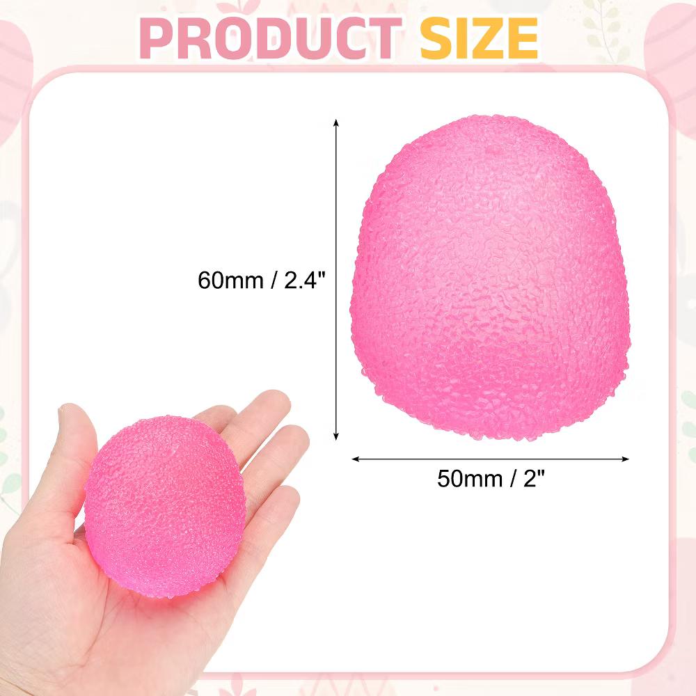 Thermoplastic Rubber Soft Textured Candy Stretchy Squeeze Ball Sensory Squishy Toy 1 Pc Pink - Image 6