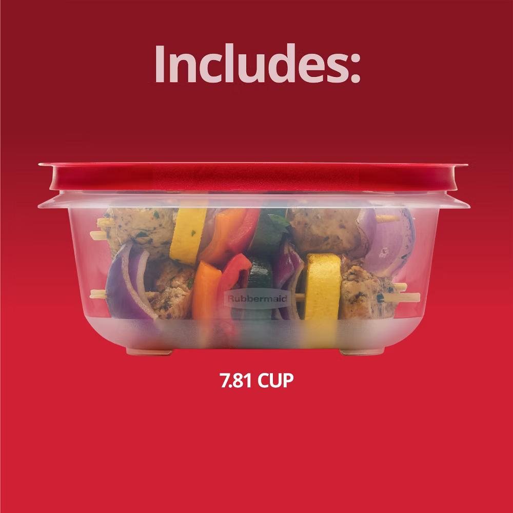 Easy Store Square Food Storage Container Red - Image 7
