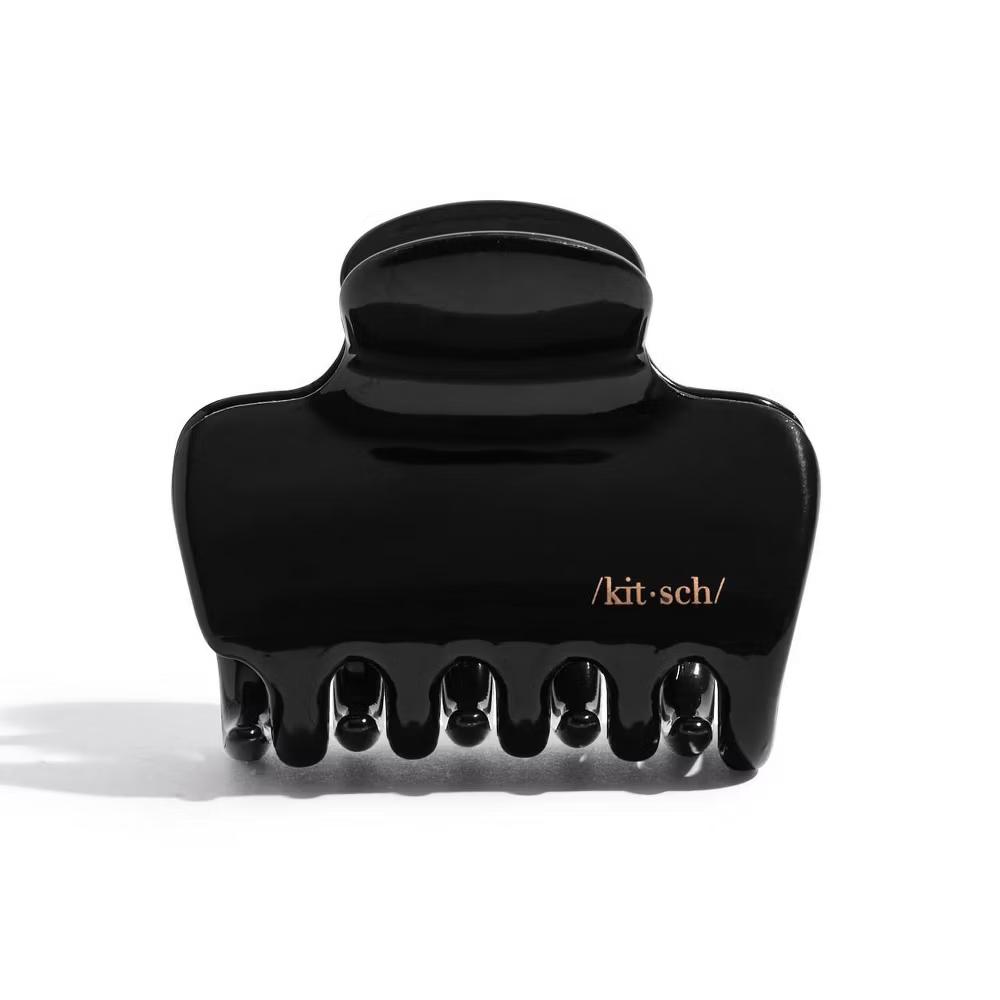 Recycled Plastic Medium Puffy Claw Clips - 2pc - Black/Tortoise: For All Hair Types, Hair Styling, Securing Hair - Image 3