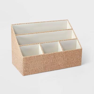 Woven 5-Slot Desktop Storage Set Taupe - Image 2