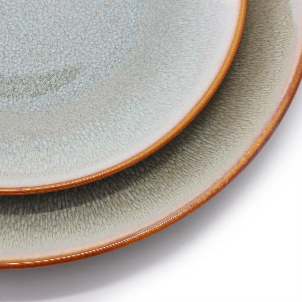 Wilma 18 Piece Round Stoneware Dinnerware Set in Light Blue - Image 11