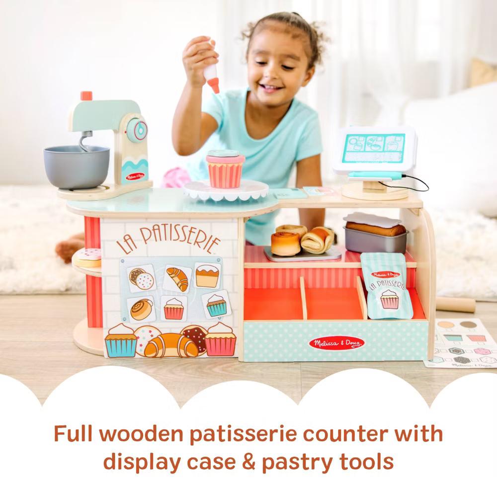 Wooden La Patisserie Bakery (39pc): Toy Kitchen Accessories for Creative Play - Image 6