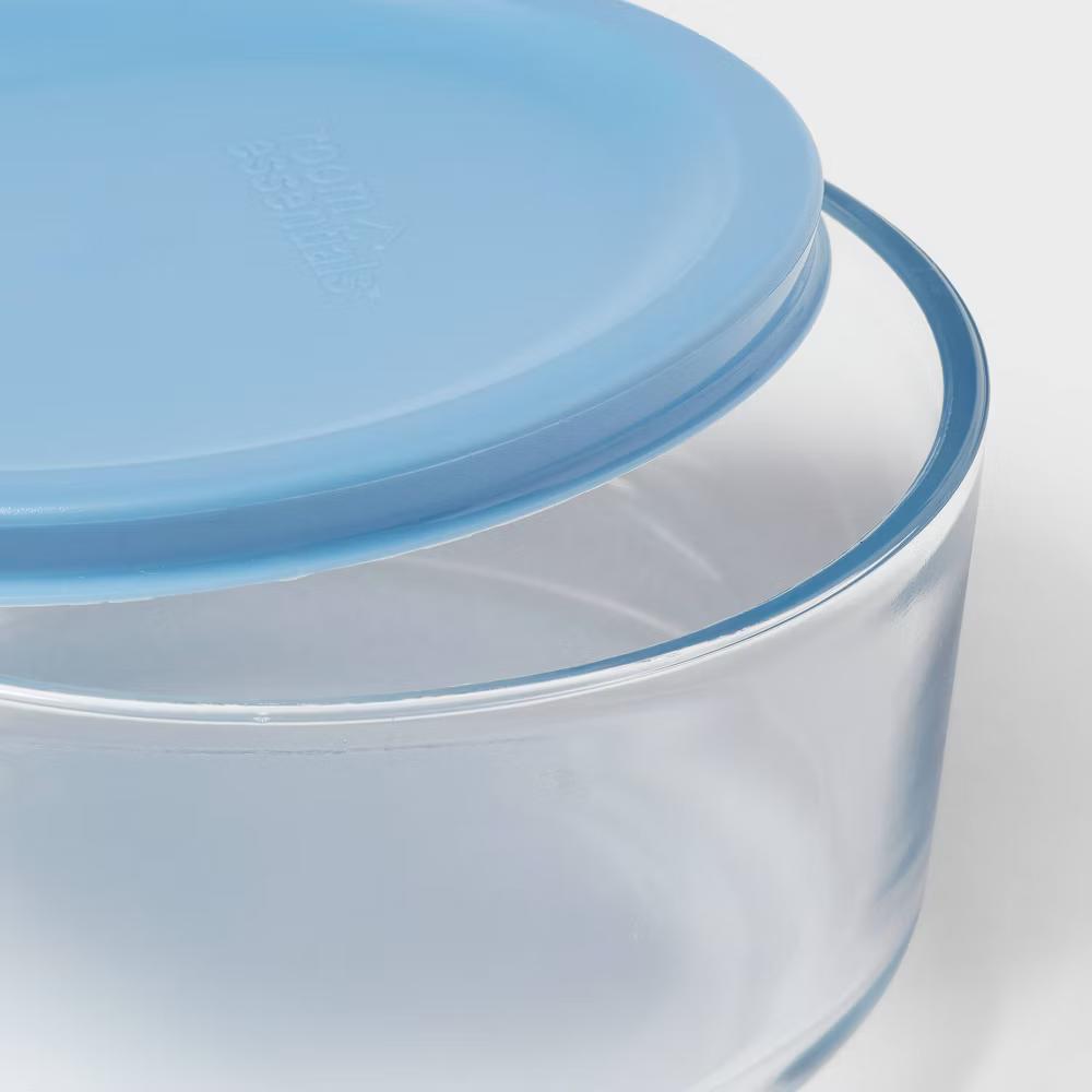 4pc (Set of 2) Round Glass Food Storage Container Set - Image 9