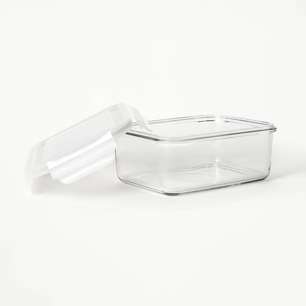 4.33 Cup Glass Food Storage Container Clear - Microwave, Freezer & Dishwasher Safe, Includes Lid - Image 4