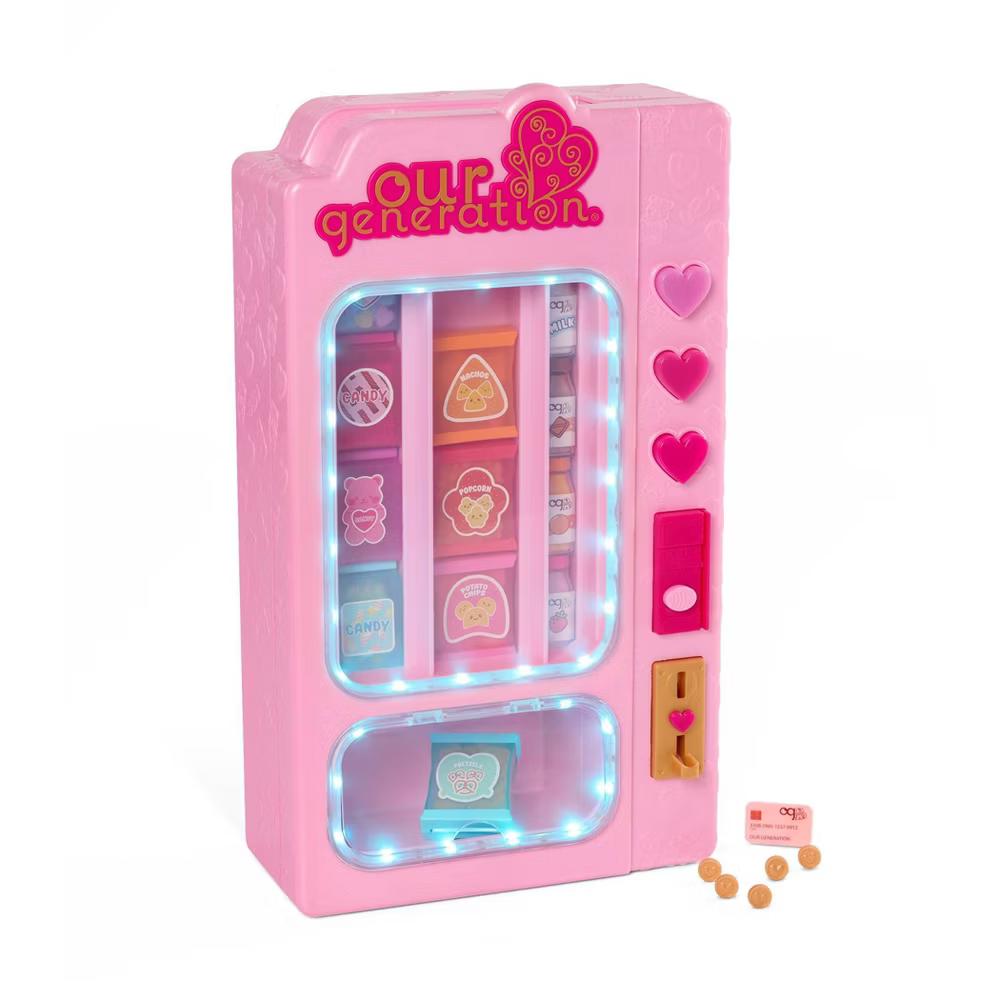 Snacktime Fun Pink Vending Machine & Play Food Accessories Set for 18" Dolls - Image 5
