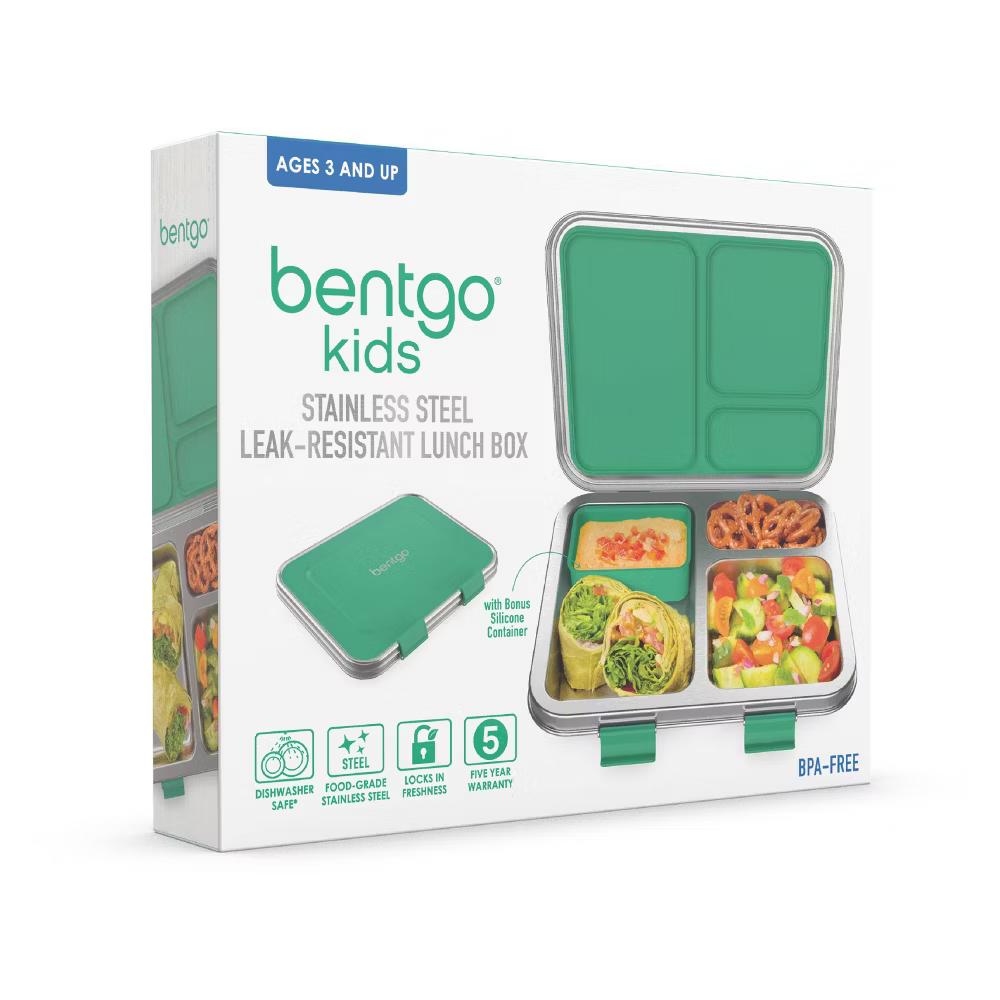 Kids' Stainless Steel Leakproof 3 Compartments Bento-Style Lunch Box - Image 21