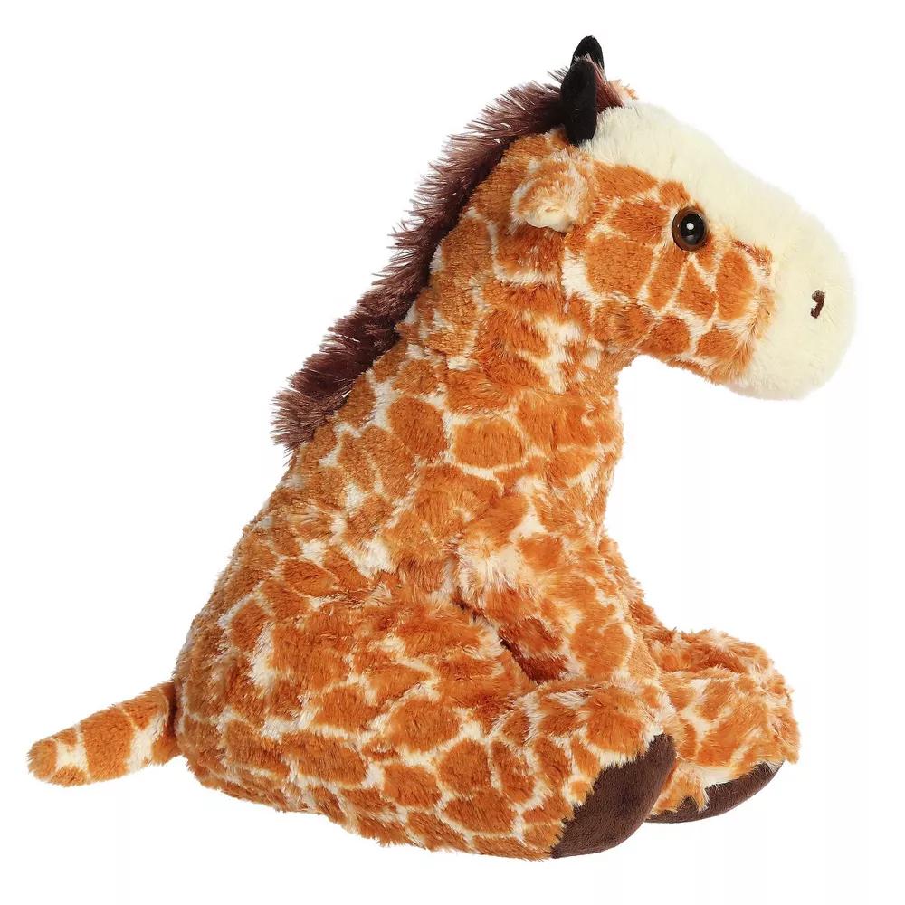 Medium Giraffe Cuddly Stuffed Animal Brown 12" - Image 3